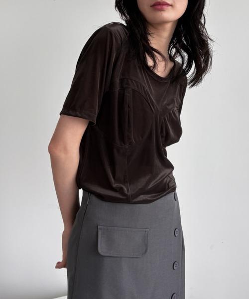 bita.（ビタ）の「ビスチェライクトップス（Tシャツ/カットソー・レディース・ブラウン/ネイビー・FREE）」の12枚目の写真