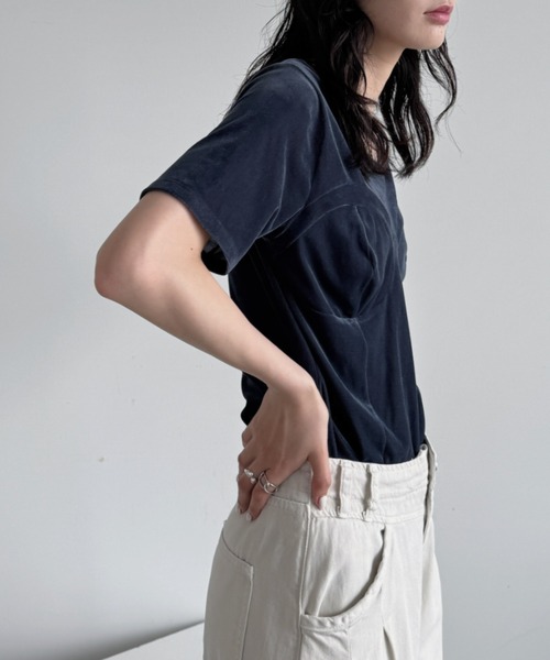 bita.（ビタ）の「ビスチェライクトップス（Tシャツ/カットソー・レディース・ブラウン/ネイビー・FREE）」の21枚目の写真