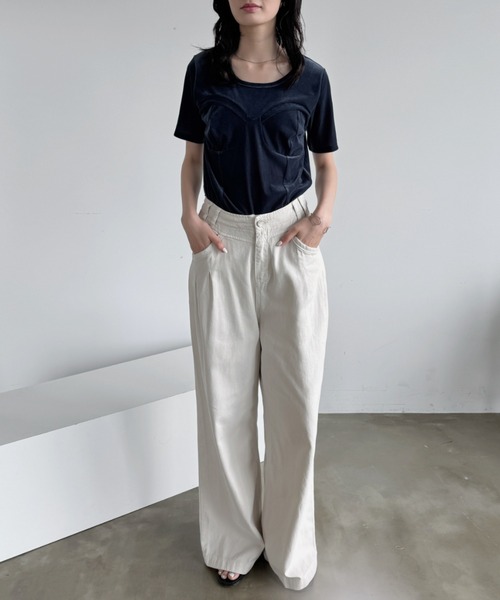 bita.（ビタ）の「ビスチェライクトップス（Tシャツ/カットソー・レディース・ブラウン/ネイビー・FREE）」の18枚目の写真