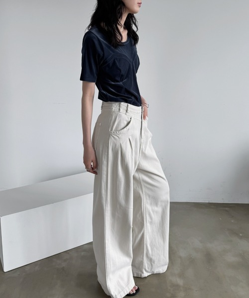 bita.（ビタ）の「ビスチェライクトップス（Tシャツ/カットソー・レディース・ブラウン/ネイビー・FREE）」の17枚目の写真