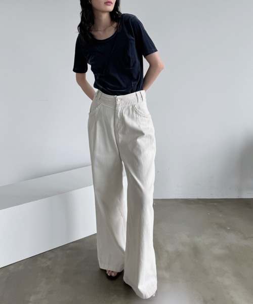 bita.（ビタ）の「ビスチェライクトップス（Tシャツ/カットソー・レディース・ブラウン/ネイビー・FREE）」の19枚目の写真