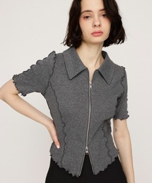 FRONT ZIP LINKING TOPS フロント ジップ リンキング トップス 夏服