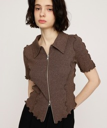 FRONT ZIP LINKING TOPS フロント ジップ リンキング トップス 夏服