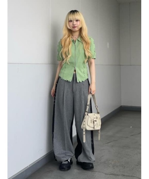 セール】FRONT ZIP LINKING TOPS フロント ジップ リンキング