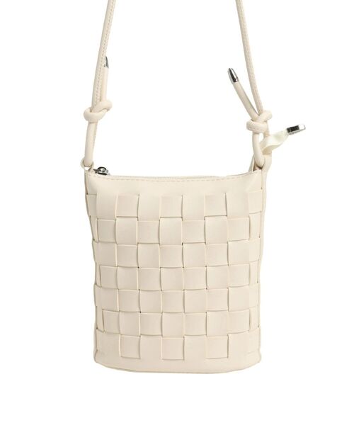 TONAL（トーナル）の「イントレチャート合皮ミニバッグ（ショルダーバッグ・レディース・ブラック/ベージュ・FREE）」の5枚目の写真