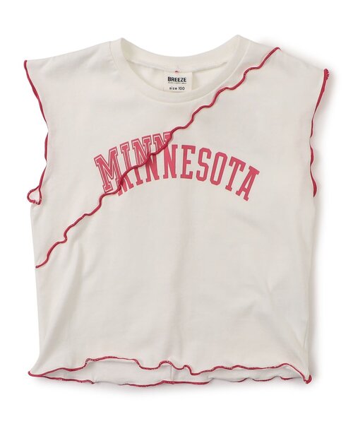 BREEZE(ブリーズ)の「【ジュニア対応】配色ロゴメローTシャツ(Tシャツ/カットソー・キッズ・グレー/オフホワイト/ネイビー・80/90/100/110/120/130/140)」の4枚目の写真