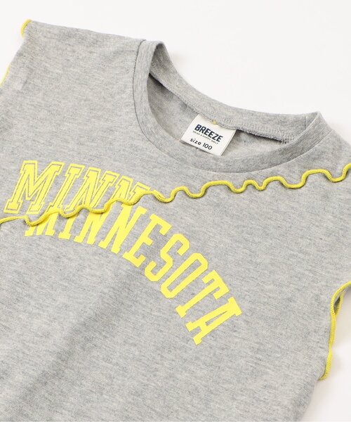 BREEZE(ブリーズ)の「【ジュニア対応】配色ロゴメローTシャツ(Tシャツ/カットソー・キッズ・グレー/オフホワイト/ネイビー・80/90/100/110/120/130/140)」の14枚目の写真