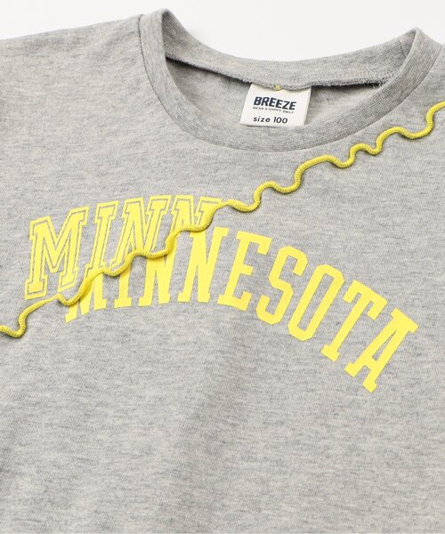 BREEZE(ブリーズ)の「【ジュニア対応】配色ロゴメローTシャツ(Tシャツ/カットソー・キッズ・グレー/オフホワイト/ネイビー・80/90/100/110/120/130/140)」の13枚目の写真