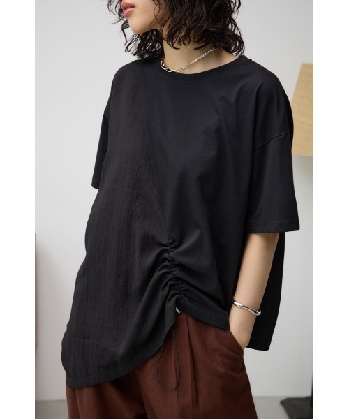 AZUL by moussy（アズールバイマウジー）の「半袖Tシャツ（Tシャツ/カットソー・レディース・ブラック・FREE）」の4枚目の写真