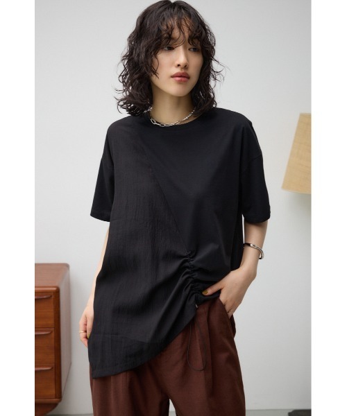 AZUL by moussy（アズールバイマウジー）の「半袖Tシャツ（Tシャツ/カットソー・レディース・ブラック・FREE）」の6枚目の写真