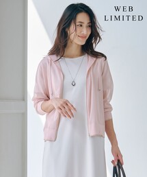 【WEB限定カラーあり・洗える】SHEER LIGHT KNIT ラメ パーカー