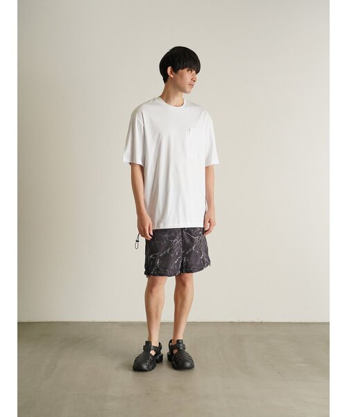 TRANSITION（トランジション）の「【TRANSITION】シルケットスムース ワイドシルエットポケットTEE ポケT（Tシャツ/カットソー・メンズ・ブラック/ホワイト・2/3）」の11枚目の写真