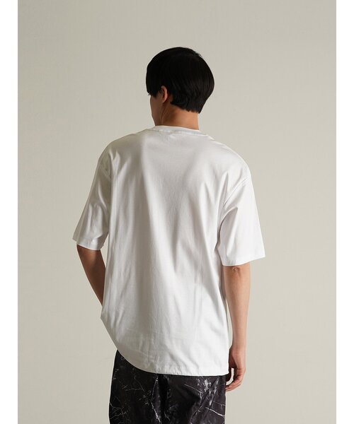 TRANSITION（トランジション）の「【TRANSITION】シルケットスムース ワイドシルエットポケットTEE ポケT（Tシャツ/カットソー・メンズ・ブラック/ホワイト・2/3）」の12枚目の写真