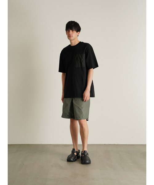 TRANSITION（トランジション）の「【TRANSITION】シルケットスムース ワイドシルエットポケットTEE ポケT（Tシャツ/カットソー・メンズ・ブラック/ホワイト・2/3）」の18枚目の写真
