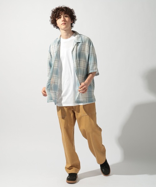 niko and...(ニコアンド)の「シアーチェックシャツ(シャツ/ブラウス・メンズ・サックスブルー/ブラック/オレンジ・MEDIUM/LARGE)」の11枚目の写真