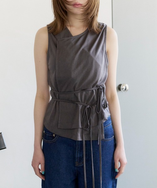 tシャツ cachecoeur  ribbon tops/カシュクールトップス レディース cachecoeur ribbon tops/カシュクールトップス（Tシャツ