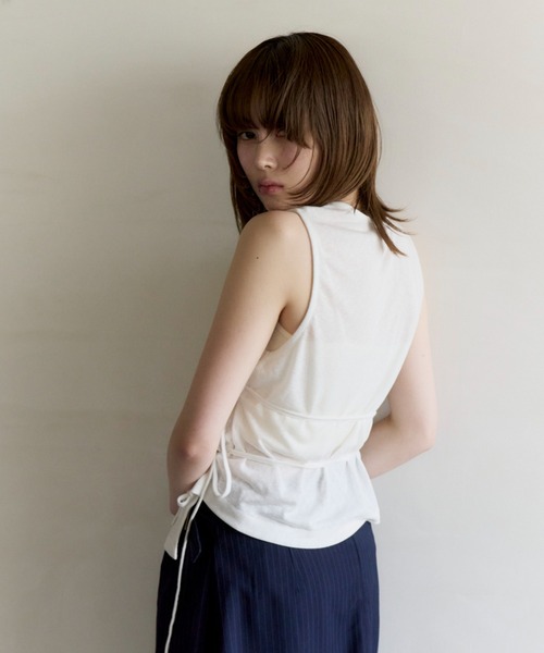 tシャツ cachecoeur  ribbon tops/カシュクールトップス レディース セール】cachecoeur ribbon tops/カシュクールトップス（Tシャツ