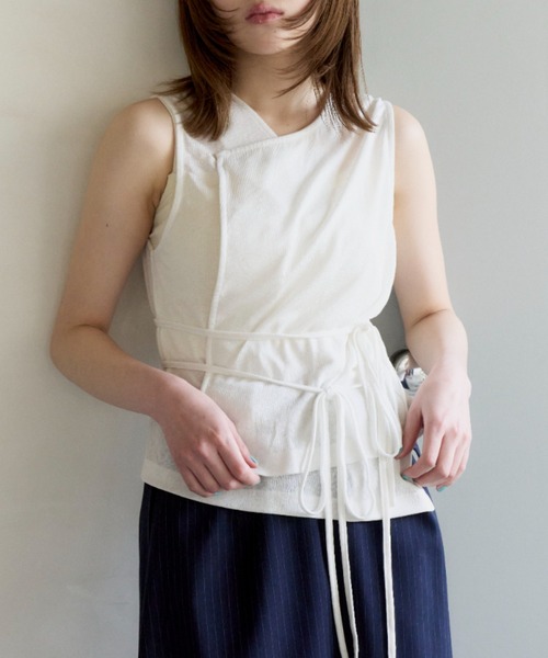 tシャツ cachecoeur  ribbon tops/カシュクールトップス レディース セール】cachecoeur ribbon tops/カシュクールトップス（Tシャツ