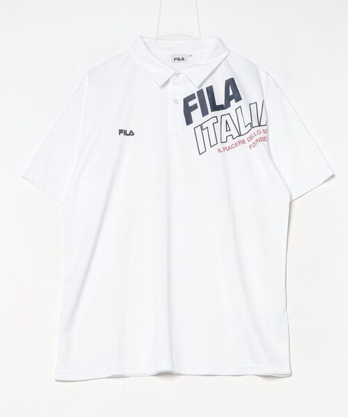 FILA（フィラ）の「フィラ FILA 冷感半袖ポロシャツ（ポロシャツ・メンズ・ブラック/ネイビー/ホワイト・M/L/LL/3L）」の2枚目の写真