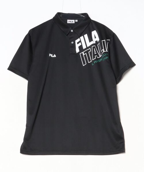 FILA（フィラ）の「フィラ FILA 冷感半袖ポロシャツ（ポロシャツ・メンズ・ブラック/ネイビー/ホワイト・M/L/LL/3L）」の3枚目の写真