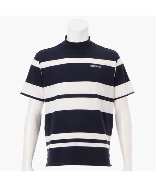 新品　BRIEFING WS PANEL STRIPE HIGHNECK RF BRIEFING GOLF／ブリーフィングゴルフ】MEN'S PANEL STRIPE HIGHNECK