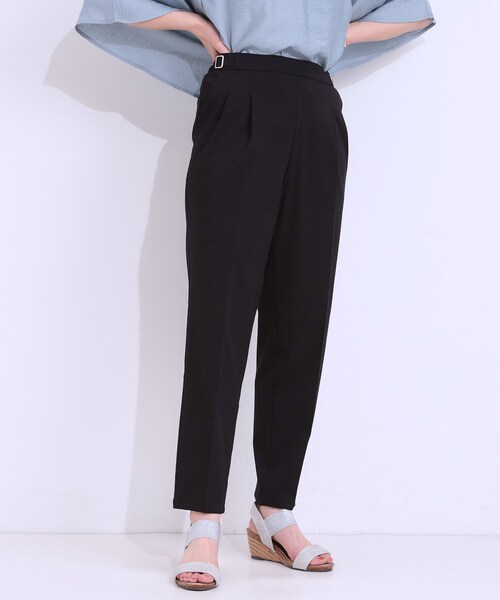 DRESKIP(ドレスキップ)の「◆【S-LL/ひんやり】ストレッチで穿きやすい テーパードパンツ(その他パンツ・レディース・ブラック/サックスブルー/チャコールグレー/ベージュ・01/02/03/04)」の2枚目の写真