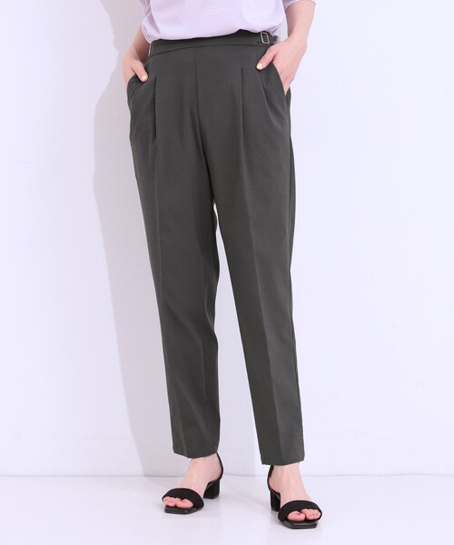 DRESKIP(ドレスキップ)の「◆【S-LL/ひんやり】ストレッチで穿きやすい テーパードパンツ(その他パンツ・レディース・ブラック/サックスブルー/チャコールグレー/ベージュ・01/02/03/04)」の5枚目の写真