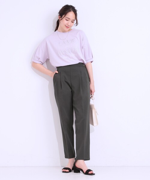 DRESKIP(ドレスキップ)の「◆【S-LL/ひんやり】ストレッチで穿きやすい テーパードパンツ(その他パンツ・レディース・ブラック/サックスブルー/チャコールグレー/ベージュ・01/02/03/04)」の7枚目の写真