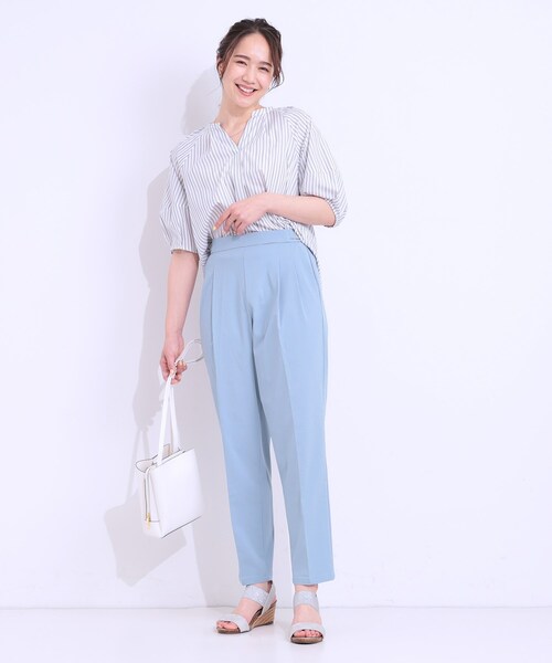 DRESKIP(ドレスキップ)の「◆【S-LL/ひんやり】ストレッチで穿きやすい テーパードパンツ(その他パンツ・レディース・ブラック/サックスブルー/チャコールグレー/ベージュ・01/02/03/04)」の15枚目の写真