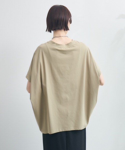 Paradise Picnic(パラダイスピクニック)の「異素材切替プリントTシャツ(Tシャツ/カットソー・レディース・ベージュ/ホワイト/ブラック・FREE)」の9枚目の写真