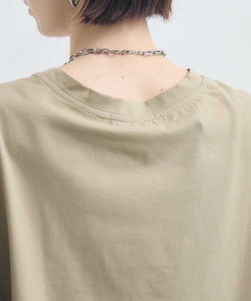 Paradise Picnic(パラダイスピクニック)の「異素材切替プリントTシャツ(Tシャツ/カットソー・レディース・ベージュ/ホワイト/ブラック・FREE)」の8枚目の写真