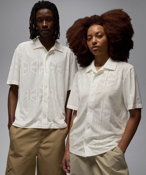 NIKE（ナイキ）の「JORDAN BRAND M J FLT SS KNIT TOP HF9363（シャツ/ブラウス・メンズ・ブラック/ホワイト/ピンク・M/L）」の8枚目の写真