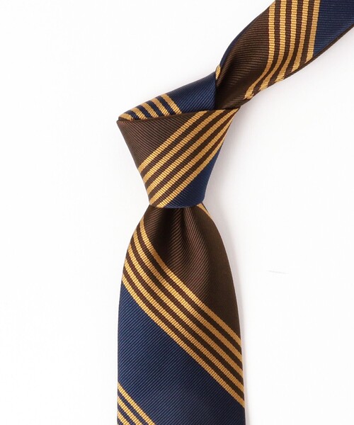 BEAMS F(ビームスエフ)の「FITZGERALD / シルク ストライプ ネクタイ(ネクタイ・メンズ・グレー/ネイビー・ONE SIZE)」の8枚目の写真