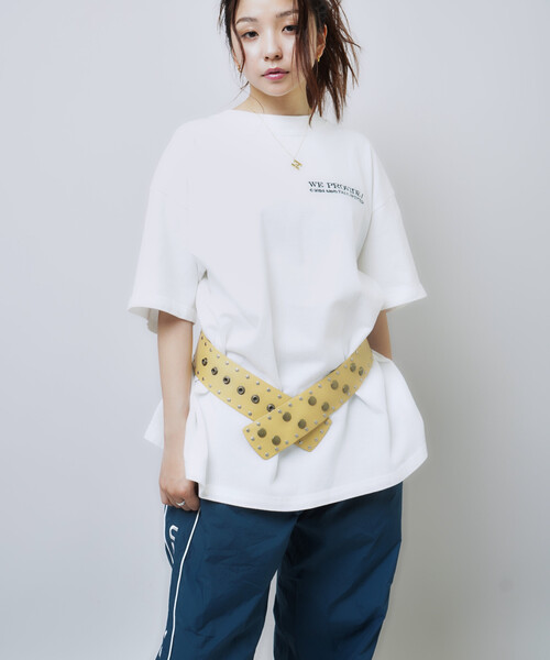 s/e/o(エスイーオー)の「【Geek Office / ギークオフィス】s/e/o / エスイーオー FOLDED WASHING T-SHIRT(Tシャツ/カットソー・レディース・アイボリー・FREE)」の1枚目の写真
