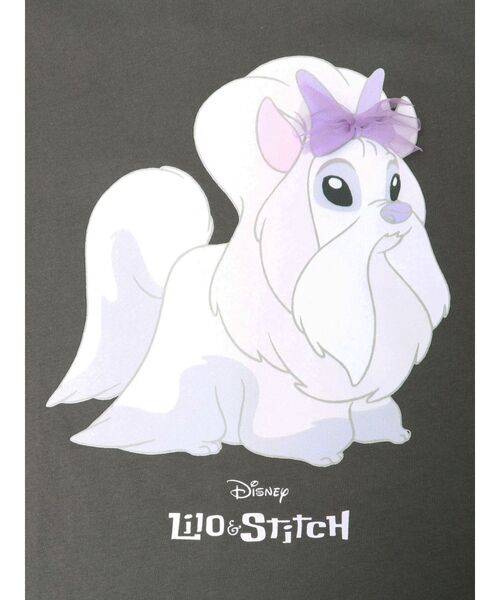 merry jenny（メリージェニー）の「Lilo & Stitch 「ジジとマートルの仲間たち」Tシャツ（Tシャツ/カットソー・レディース・オフホワイト/チャコールグレー/ピンク・FREE）」の11枚目の写真