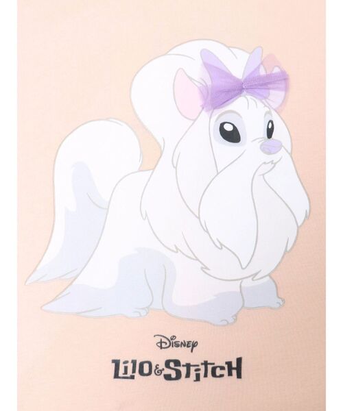 merry jenny（メリージェニー）の「Lilo & Stitch 「ジジとマートルの仲間たち」Tシャツ（Tシャツ/カットソー・レディース・オフホワイト/チャコールグレー/ピンク・FREE）」の12枚目の写真