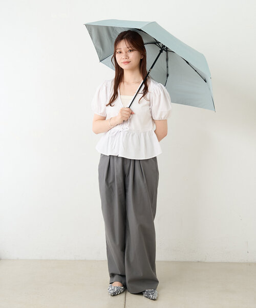 BIRTHDAY BAR(バースデイバー)の「【 innovator (イノベーター)】晴雨兼用 自動開閉傘 55cm(折りたたみ傘・レディース・オレンジ/ブルー系その他/ホワイト・0)」の3枚目の写真