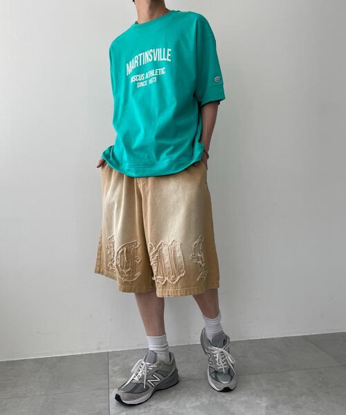 WEGO(ウィゴー)の「WEGO/ツイルブラスト加工ワイドショートパンツ(デニムパンツ・メンズ・ベージュ/ブラック・LARGE/MEDIUM)」の3枚目の写真