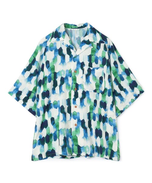 m's braque エムズブラック 長袖シャツ オープンカラー 花柄 蝶 m's braque（エムズブラック）の「MS BRAQUE × ESTNATION / 総柄