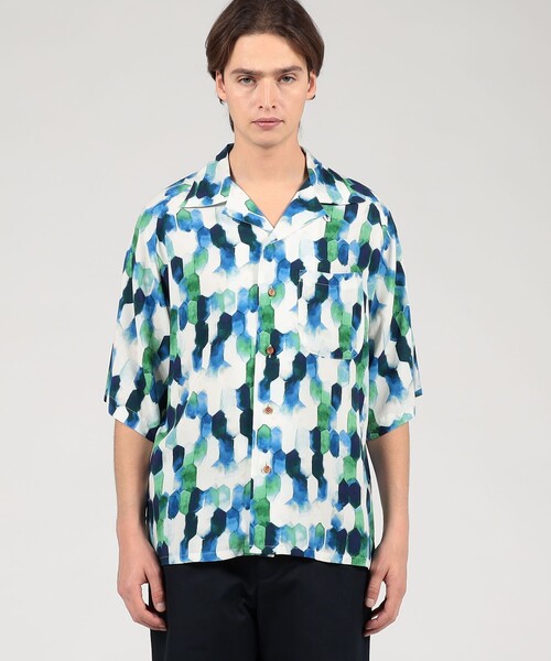 m's braque エムズブラック オープンカラー レーヨンシャツ m's braque（エムズブラック）の「【別注】m's braque レーヨン