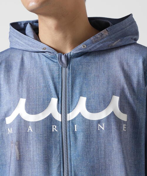 muta MARINE/ムータ マリン/ラッシュパーカー (ダメージデニム