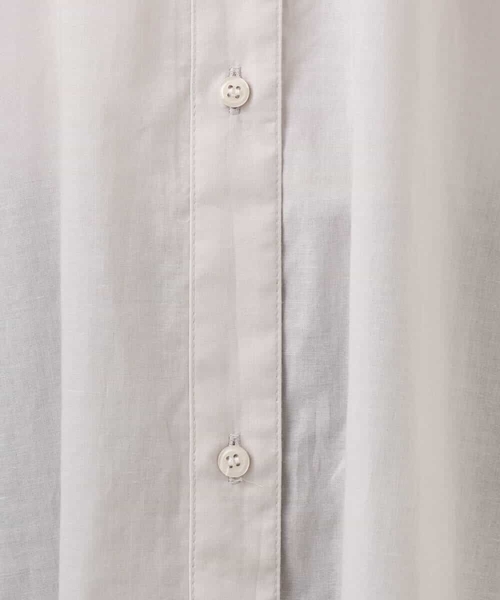 MK MICHEL KLEIN（エムケーミッシェルクラン）の「コットンリネンロングシャツワンピース/洗える（シャツワンピース・レディース・カーキ/グレイッシュベージュ・38）」の7枚目の写真