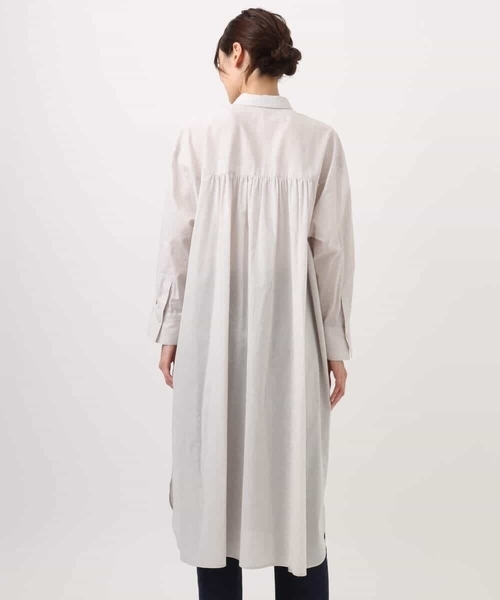 MK MICHEL KLEIN（エムケーミッシェルクラン）の「コットンリネンロングシャツワンピース/洗える（シャツワンピース・レディース・カーキ/グレイッシュベージュ・38）」の22枚目の写真