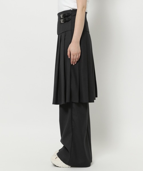 ★Karen Millen★ ビスコースブレンドテーパードレッグパンツ PINKY&DIANNE パンツ プリーツレイヤードパンツ レディース