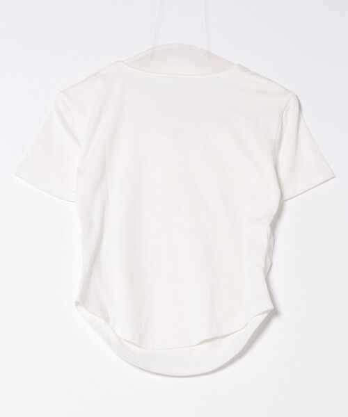 WESTSEA（ウエストシー）の「ハートネック 無地 半袖 トップス（Tシャツ/カットソー・レディース・チャコール/ベージュ/ホワイト・M/L）」の19枚目の写真