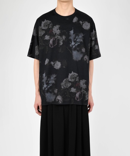 LAD MUSICIAN（ラッドミュージシャン）の「PAINT ROSE + CAT BIG T-SHIRT（Tシャツ/カットソー・メンズ・ブラック系その他/ブラック系その他2・46/42/44）」の5枚目の写真