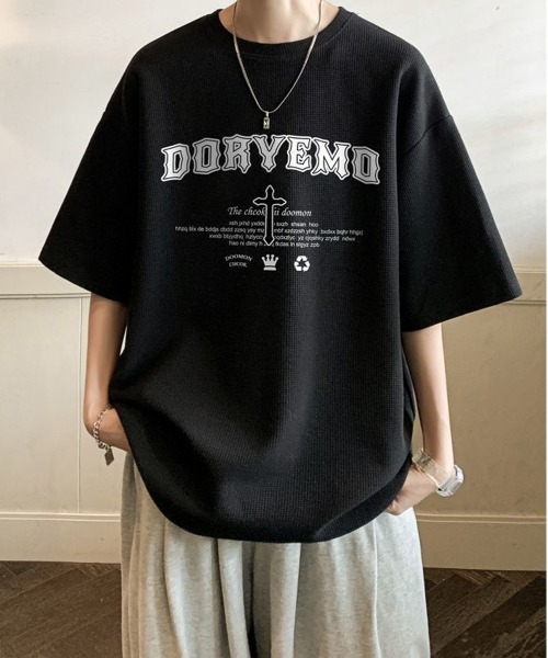 f　【SWAGGER】ワッフルカットソー裏原 XLサイズ SILVER BULLET ハーフジップ トレーナー メンズ 刺繍 ワッペン