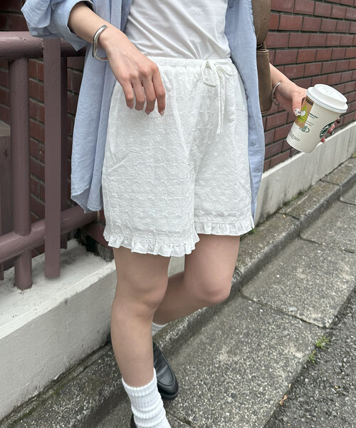 ディスコート フリルレースショートパンツ umm.】フリルレースショートパンツ(その他パンツ)|DISCOAT