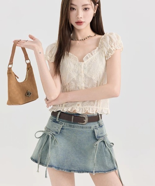 セール中⭐︎CHANEL デニムミニスカート セール☆1990円→990円 デニムミニスカート レディース メール便