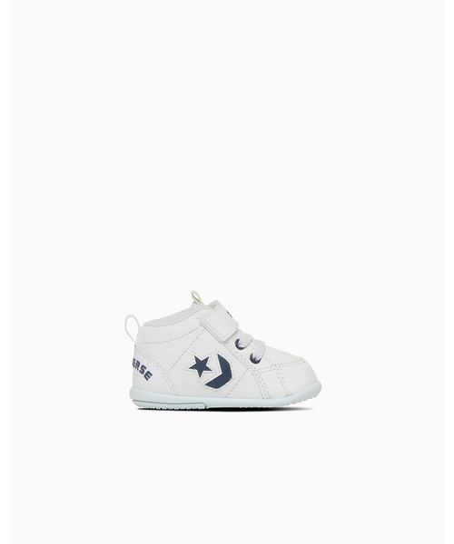 CONVERSE(コンバース)の「MINI INCHSTAR / ミニ インチスター(スニーカー・キッズ・ホワイト×ネイビー・15.0cm/14.5cm/14.0cm/13.5cm/13.0cm/12.5cm/12.0cm/11.5cm)」の3枚目の写真
